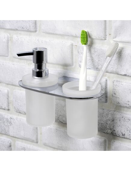Купить Держатель дозатора и стакана WasserKRAFT Kammel K-8389 (k-8389) по цене 2730 руб., в Санкт-Петебруге в интернет магазине 100-Систем, а также дургие товары WasserKRAFT из раздела Держатели стакана и дозатора мыла и Мыльницы и дозаторы жидкого мыла