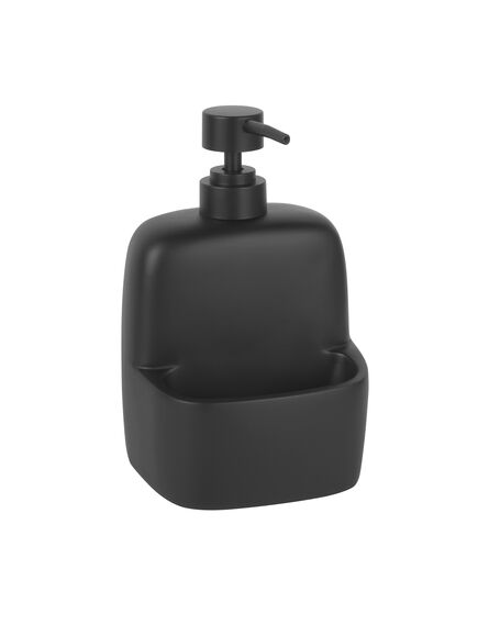 Купить K-8499BLACK Дозатор с емкостью для губки (k-8499black) по цене 2760 руб., в Санкт-Петебруге в интернет магазине 100-Систем, а также дургие товары WasserKRAFT из раздела Дозаторы жидкого мыла и Мыльницы и дозаторы жидкого мыла