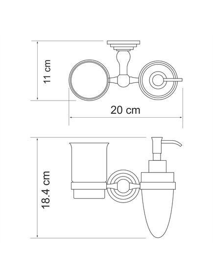 Купить Ammer K-7089 Держатель стакана и дозатора (k-7089) по цене 4670 руб., в Санкт-Петебруге в интернет магазине 100-Систем, а также дургие товары WasserKRAFT из раздела Держатели стакана и дозатора мыла и Мыльницы и дозаторы жидкого мыла