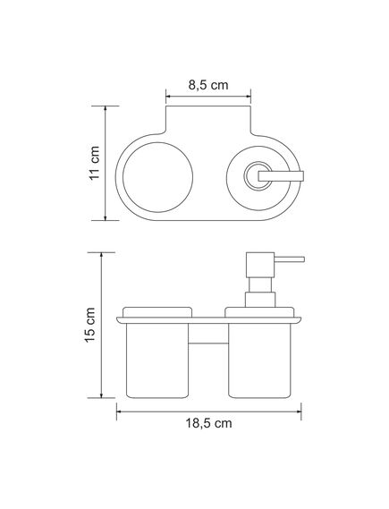 Купить Держатель дозатора и стакана WasserKRAFT Kammel K-8389 (k-8389) по цене 2730 руб., в Санкт-Петебруге в интернет магазине 100-Систем, а также дургие товары WasserKRAFT из раздела Держатели стакана и дозатора мыла и Мыльницы и дозаторы жидкого мыла