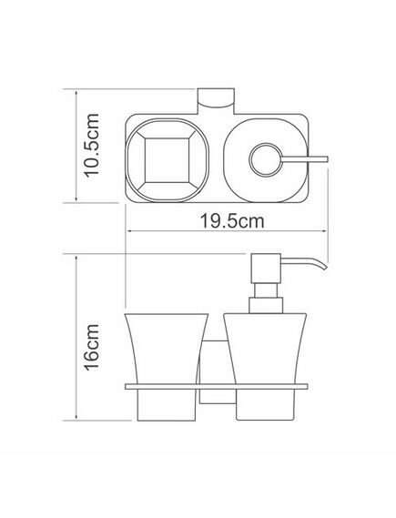 Купить Exter K-5289 Держатель стакана и дозатора (k-5289) по цене 5660 руб., в Санкт-Петебруге в интернет магазине 100-Систем, а также дургие товары WasserKRAFT из раздела Держатели стакана и дозатора мыла и Мыльницы и дозаторы жидкого мыла