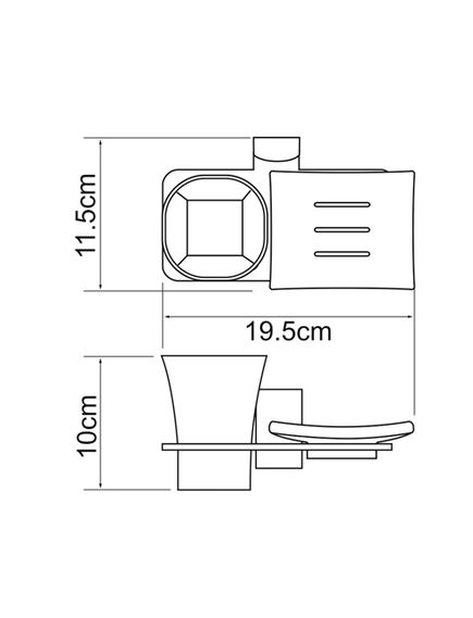Купить Exter K-5226 Держатель стакана и мыльницы (k-5226) по цене 4470 руб., в Санкт-Петебруге в интернет магазине 100-Систем, а также дургие товары WasserKRAFT из раздела Держатели мыльницы и стакана и Мыльницы и дозаторы жидкого мыла