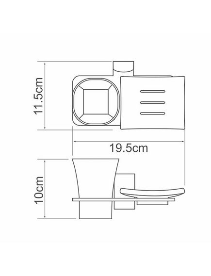 Купить Exter K-5226 Держатель стакана и мыльницы (k-5226) по цене 4470 руб., в Санкт-Петебруге в интернет магазине 100-Систем, а также дургие товары WasserKRAFT из раздела Держатели мыльницы и стакана и Мыльницы и дозаторы жидкого мыла