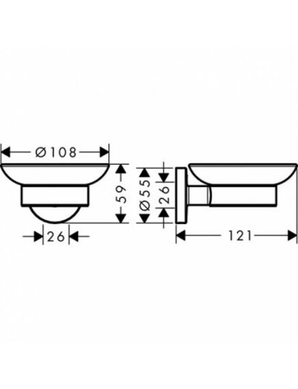 Купить HG Logis Universal, мыльница 41715, хром (41715000) по цене 4536.01 руб., в Санкт-Петебруге в интернет магазине 100-Систем, а также дургие товары HANSGROHE из раздела Мыльницы и Мыльницы и дозаторы жидкого мыла