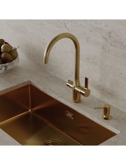 Купить Дозатор, латунь, PVD матовое золото, Kitchen Line, IDDIS, SDIMG00i59 (sdimg00i59) по цене 3890 руб., в Санкт-Петебруге в интернет магазине 100-Систем, а также дургие товары IDDIS из раздела Дозаторы жидкого мыла и Мыльницы и дозаторы жидкого мыла