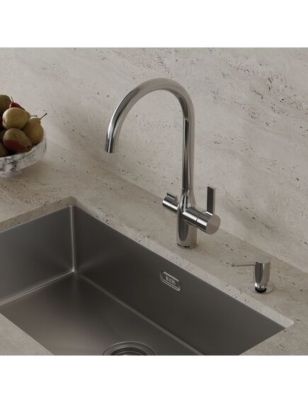 Купить Дозатор, латунь, хром, Kitchen Line, IDDIS, SDISB00i59 (sdisb00i59) по цене 2600 руб., в Санкт-Петебруге в интернет магазине 100-Систем, а также дургие товары IDDIS из раздела Дозаторы жидкого мыла и Мыльницы и дозаторы жидкого мыла