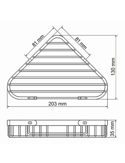 Купить K-733BLACK Полка металлическая (k-733black) по цене 5880 руб., в Санкт-Петебруге в интернет магазине 100-Систем, а также дургие товары WasserKRAFT из раздела Полки для душа и Аксессуары для ванной комнаты