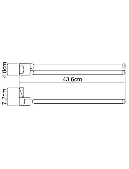 Купить Exter K-5231 Держатель полотенец двойной (k-5231) по цене 5680 руб., в Санкт-Петебруге в интернет магазине 100-Систем, а также дургие товары WasserKRAFT из раздела Держатели поворотные (рога) и Полотенцедержатели