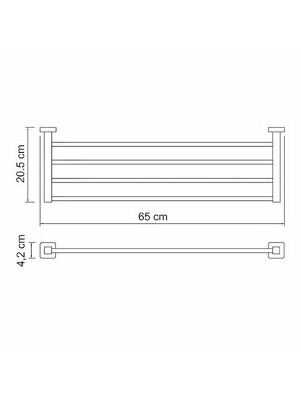 Купить Полка для полотенец WasserKRAFT Lippe K-6511 Хром (k-6511) по цене 6270 руб., в Санкт-Петебруге в интернет магазине 100-Систем, а также дургие товары WasserKRAFT из раздела Полки для полотенец и Полотенцедержатели