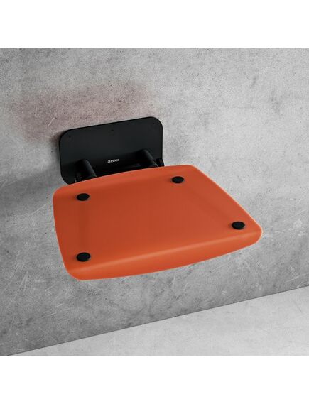 Купить Универсальное складное сиденье для душа OVO-B II-ORANGE/BLACK (b8f0000061) по цене 29040 руб., в Санкт-Петебруге в интернет магазине 100-Систем, а также дургие товары RAVAK из раздела Поручни, сиденья, стойки для ванны и душа и Аксессуары для ванной комнаты