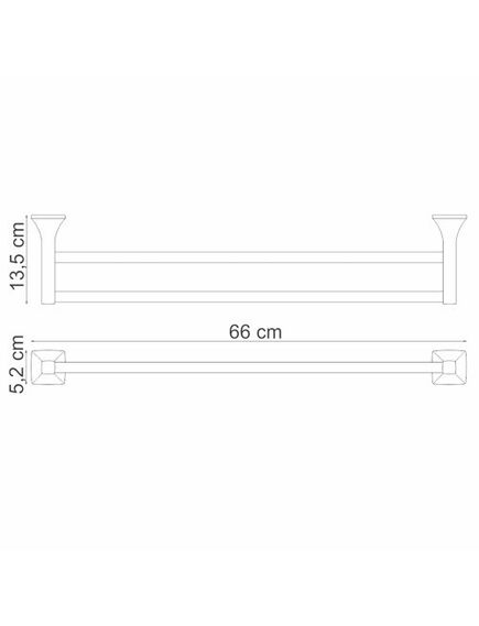 Купить Wern K-2540 Держатель полотенец двойной (k-2540) по цене 4500 руб., в Санкт-Петебруге в интернет магазине 100-Систем, а также дургие товары WasserKRAFT из раздела Штанги для полотенец и Полотенцедержатели