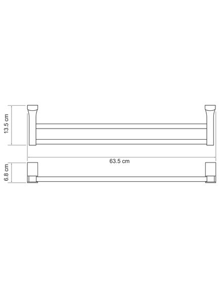 Купить Leine K-5040WHITE Держатель полотенец двойной (k-5040white) по цене 4300 руб., в Санкт-Петебруге в интернет магазине 100-Систем, а также дургие товары WasserKRAFT из раздела Штанги для полотенец и Полотенцедержатели
