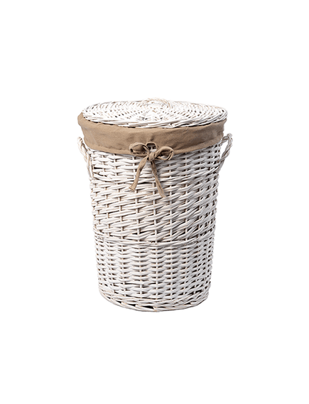 Купить Корзина для белья WasserKRAFT Aller 44x44x55 WB-106-L с крышкой Белая (wb-106-l) по цене 8030 руб., в Санкт-Петебруге в интернет магазине 100-Систем, а также дургие товары WasserKRAFT из раздела Корзины для белья и Прочее