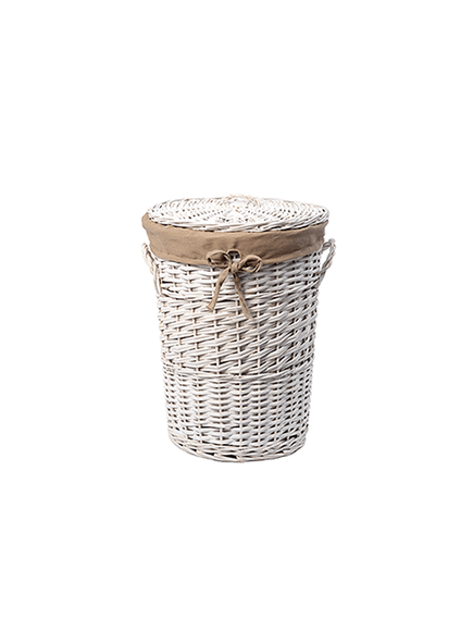 Купить Корзина для белья WasserKRAFT Aller 28x28x38 WB-106-S с крышкой Белая (wb-106-s) по цене 5170 руб., в Санкт-Петебруге в интернет магазине 100-Систем, а также дургие товары WasserKRAFT из раздела Корзины для белья и Прочее