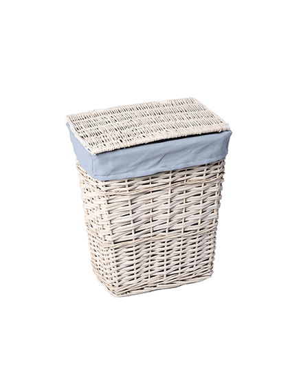 Купить Корзина для белья WasserKRAFT Lippe 49x36x56 WB-450-L с крышкой Белая (wb-450-l) по цене 8270 руб., в Санкт-Петебруге в интернет магазине 100-Систем, а также дургие товары WasserKRAFT из раздела Корзины для белья и Прочее