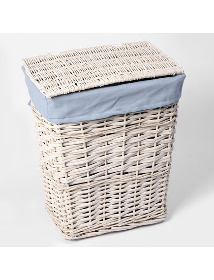 Купить Корзина для белья WasserKRAFT Lippe 49x36x56 WB-450-L с крышкой Белая (wb-450-l) по цене 8270 руб., в Санкт-Петебруге в интернет магазине 100-Систем, а также дургие товары WasserKRAFT из раздела Корзины для белья и Прочее