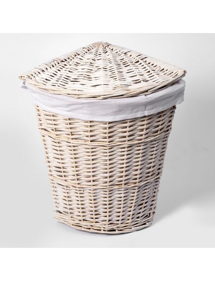 Купить Корзина для белья WasserKRAFT Vils 38x38x55 WB-560-L с крышкой Белая (wb-560-l) по цене 8470 руб., в Санкт-Петебруге в интернет магазине 100-Систем, а также дургие товары WasserKRAFT из раздела Корзины для белья и Прочее