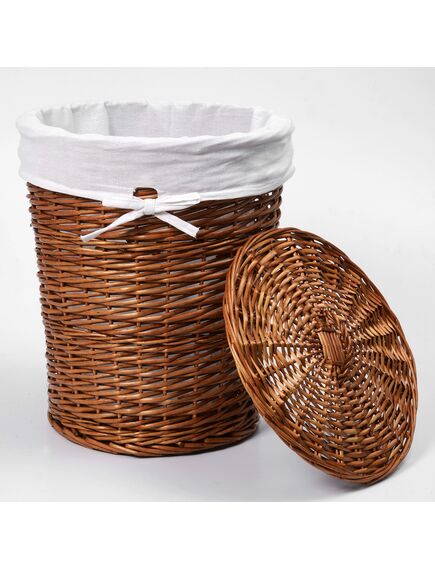 Купить Корзина WasserKRAFT Leine WB-350-L плетеная с крышкой 45х45х57 (wb-350-l) по цене 8760 руб., в Санкт-Петебруге в интернет магазине 100-Систем, а также дургие товары WasserKRAFT из раздела Корзины для белья и Прочее