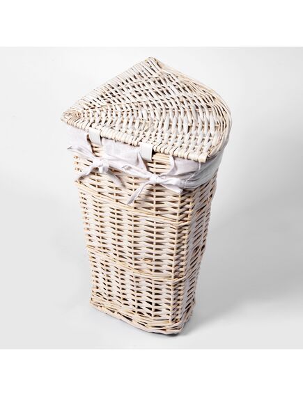 Купить Корзина для белья WasserKRAFT Vils 31x31x45 WB-560-M с крышкой Белая (wb-560-m) по цене 7470 руб., в Санкт-Петебруге в интернет магазине 100-Систем, а также дургие товары WasserKRAFT из раздела Корзины для белья и Прочее