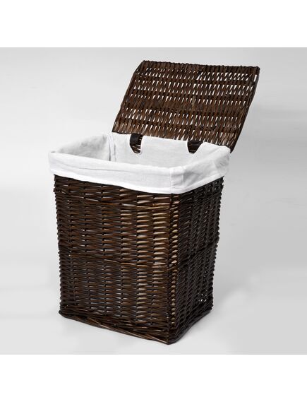 Купить Корзина для белья WasserKRAFT Isar 40x29x47 WB-130-M с крышкой Коричневая (wb-130-m) по цене 7470 руб., в Санкт-Петебруге в интернет магазине 100-Систем, а также дургие товары WasserKRAFT из раздела Корзины для белья и Прочее