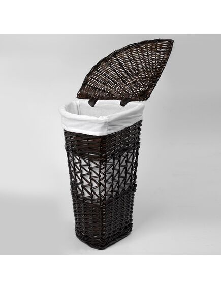 Купить Корзина для белья WasserKRAFT Salm 33x33x51 WB-270-M с крышкой Коричневая (wb-270-m) по цене 5012 руб., в Санкт-Петебруге в интернет магазине 100-Систем, а также дургие товары WasserKRAFT из раздела Корзины для белья и Прочее