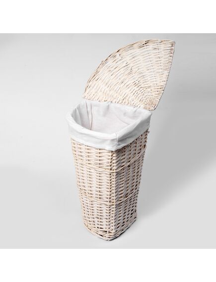 Купить Корзина для белья WasserKRAFT Vils 31x31x45 WB-560-M с крышкой Белая (wb-560-m) по цене 7470 руб., в Санкт-Петебруге в интернет магазине 100-Систем, а также дургие товары WasserKRAFT из раздела Корзины для белья и Прочее