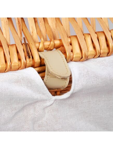 Купить Корзина для белья WasserKRAFT Ammer 45x33x52 WB-370-L с крышкой Коричневая (wb-370-l) по цене 8320 руб., в Санкт-Петебруге в интернет магазине 100-Систем, а также дургие товары WasserKRAFT из раздела Корзины для белья и Прочее