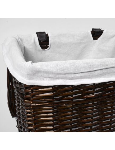 Купить Корзина для белья WasserKRAFT Isar 46x35x55 WB-130-L с крышкой Коричневая (wb-130-l) по цене 8610 руб., в Санкт-Петебруге в интернет магазине 100-Систем, а также дургие товары WasserKRAFT из раздела Корзины для белья и Прочее