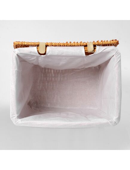 Купить Корзина для белья WasserKRAFT Ammer 38x26x43 WB-370-M с крышкой Коричневая (wb-370-m) по цене 7040 руб., в Санкт-Петебруге в интернет магазине 100-Систем, а также дургие товары WasserKRAFT из раздела Корзины для белья и Прочее