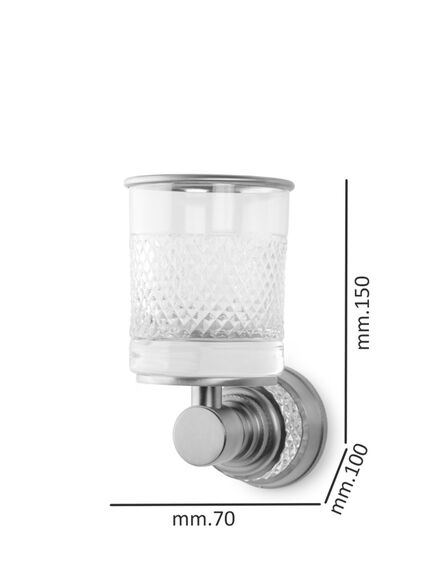 Купить Стакан настенный AURA Chrome (10244-cr) по цене 19074 руб., в Санкт-Петебруге в интернет магазине 100-Систем, а также дургие товары BOHEME из раздела Стаканы и подстаканники и Аксессуары для ванной комнаты