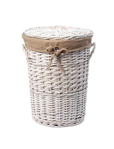 Купить Корзина для белья WasserKRAFT Aller 28x28x38 WB-106-S с крышкой Белая (wb-106-s) по цене 5170 руб., в Санкт-Петебруге в интернет магазине 100-Систем, а также дургие товары WasserKRAFT из раздела Корзины для белья и Прочее