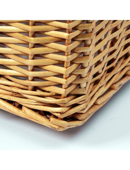 Купить Корзина для белья WasserKRAFT Ammer 38x26x43 WB-370-M с крышкой Коричневая (wb-370-m) по цене 7040 руб., в Санкт-Петебруге в интернет магазине 100-Систем, а также дургие товары WasserKRAFT из раздела Корзины для белья и Прочее