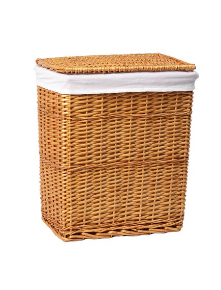 Купить Корзина для белья WasserKRAFT Ammer 45x33x52 WB-370-L с крышкой Коричневая (wb-370-l) по цене 8320 руб., в Санкт-Петебруге в интернет магазине 100-Систем, а также дургие товары WasserKRAFT из раздела Корзины для белья и Прочее