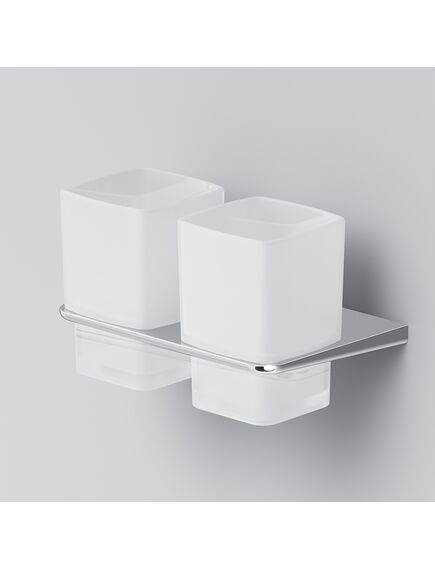 Купить Стакан стеклянный Am.Pm Inspire 2.0 A50A343400 двойной, с настенным держателем, хром (a50a343400) по цене 10790 руб., в Санкт-Петебруге в интернет магазине 100-Систем, а также дургие товары AM.PM из раздела Стаканы и подстаканники и Аксессуары для ванной комнаты