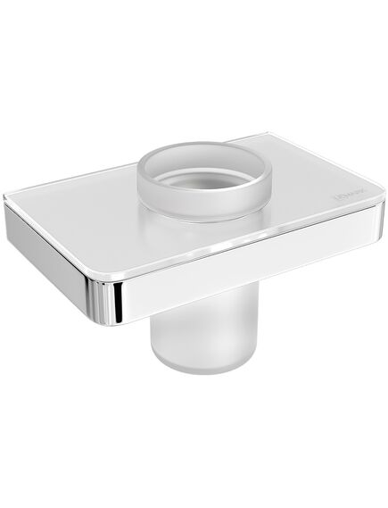 Купить Стакан для зубных щеток GLASS LINE с держателем, хром/белое стекло (9731034) по цене 5040 руб., в Санкт-Петебруге в интернет магазине 100-Систем, а также дургие товары LEMARK из раздела Стаканы и подстаканники и Аксессуары для ванной комнаты