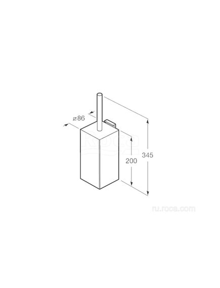 Купить Ёршик Roca с подставкой Rubik 816851024 (816851024) по цене 8205.47 руб., в Санкт-Петебруге в интернет магазине 100-Систем, а также дургие товары ROCA из раздела Щетки для унитаза и Аксессуары для ванной комнаты