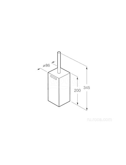 Купить Ёршик Roca с подставкой Rubik 816852024 (816852024) по цене 5621.07 руб., в Санкт-Петебруге в интернет магазине 100-Систем, а также дургие товары ROCA из раздела Щетки для унитаза и Аксессуары для ванной комнаты