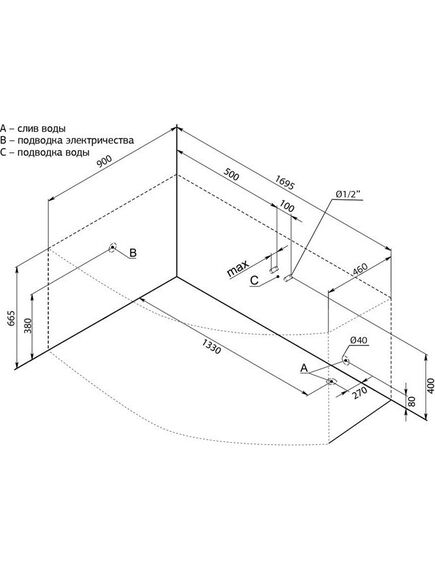 Купить Акриловая ванна Aquanet Jersey 170x90 L (с каркасом) (205405) по цене 33829 руб., в Санкт-Петебруге в интернет магазине 100-Систем, а также дургие товары AQUANET из раздела Акриловые ванны и Ванны