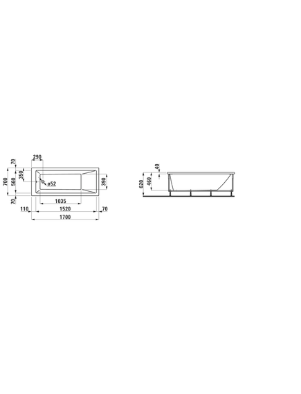 Купить Акриловая ванна Laufen Pro 180x80 2.3095.5.000.000.1 без гидромассажа (2.3095.5.000.000.1) по цене 155054.77 руб., в Санкт-Петебруге в интернет магазине 100-Систем, а также дургие товары LAUFEN из раздела Акриловые ванны и Ванны