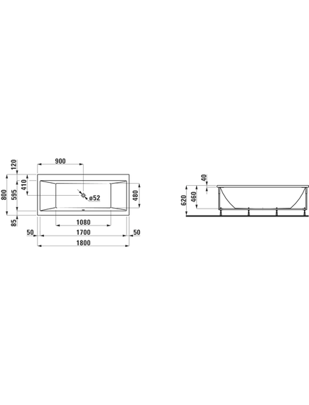 Купить Акриловая ванна Laufen Pro 180x80 L 2.3295.5.000.000.1 без гидромассажа (2.3295.5.000.000.1) по цене 181821.77 руб., в Санкт-Петебруге в интернет магазине 100-Систем, а также дургие товары LAUFEN из раздела Акриловые ванны и Ванны