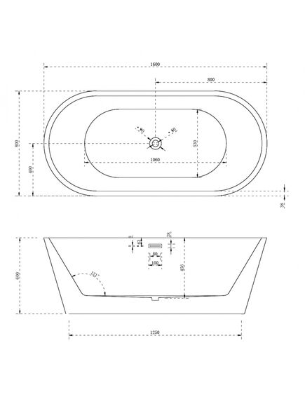 Купить Акриловая ванна ABBER AB9203-1.6 (ab9203-1.6) по цене 90100 руб., в Санкт-Петебруге в интернет магазине 100-Систем, а также дургие товары ABBER из раздела Акриловые ванны и Ванны