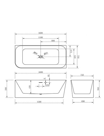 Купить Акриловая ванна ABBER AB9331-1.6 R (ab9331-1.6 r) по цене 95200 руб., в Санкт-Петебруге в интернет магазине 100-Систем, а также дургие товары ABBER из раздела Акриловые ванны и Ванны