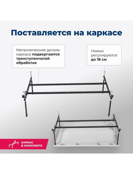 Купить Акриловая ванна Aquanet Extra 150x70 (с каркасом) (209630) по цене 18120 руб., в Санкт-Петебруге в интернет магазине 100-Систем, а также дургие товары AQUANET из раздела Акриловые ванны и Ванны