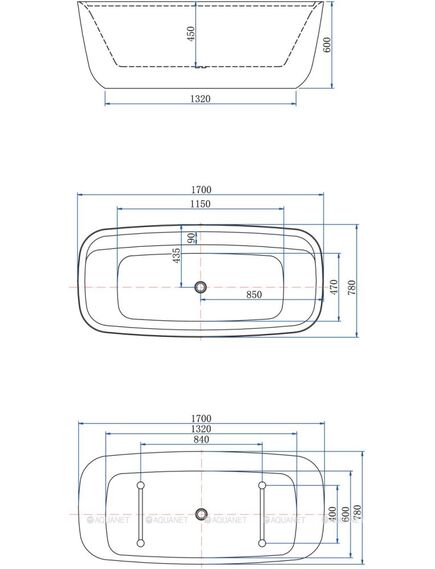 Купить Акриловая ванна Aquanet Family Fine 170x78 95778 Matt Finish (панель Black matte) (95778-mw-mb) по цене 157040 руб., в Санкт-Петебруге в интернет магазине 100-Систем, а также дургие товары AQUANET из раздела Акриловые ванны и Ванны