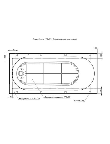 Купить Акриловая ванна Aquanet Lotos 175x80 (с каркасом) (328870) по цене 26847 руб., в Санкт-Петебруге в интернет магазине 100-Систем, а также дургие товары AQUANET из раздела Акриловые ванны и Ванны