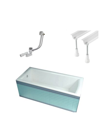 Купить Комплект ванна Ravak Domino Plus 170x75 см, опоры, сточный комплект хpом II (70508024) по цене 35727.99 руб., в Санкт-Петебруге в интернет магазине 100-Систем, а также дургие товары RAVAK из раздела Акриловые ванны и Ванны