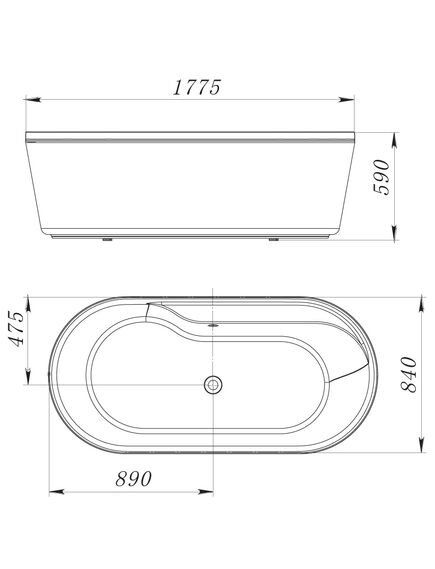 Купить Акриловая ванна BelBagno BB14-K 177x84 без гидромассажа (bb14-k) по цене 92050 руб., в Санкт-Петебруге в интернет магазине 100-Систем, а также дургие товары BelBagno из раздела Акриловые ванны и Ванны