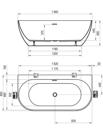Купить Акриловая ванна Ravak Freedom W 166x80 без гидромассажа (xc00100024) по цене 299750 руб., в Санкт-Петебруге в интернет магазине 100-Систем, а также дургие товары RAVAK из раздела Акриловые ванны и Ванны