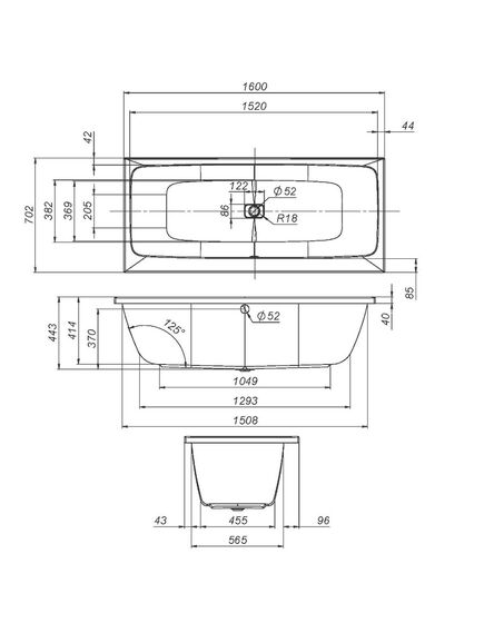 Купить W84A-160-070W-A Func Ванна акриловая 160х70 (w84a-160-070w-a) по цене 25390 руб., в Санкт-Петебруге в интернет магазине 100-Систем, а также дургие товары AM.PM из раздела Акриловые ванны и Ванны