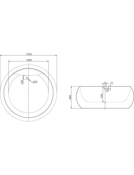 Купить Акриловая ванна BELBAGNO BB30-1550, 1550x1550x600 (bb30-1550) по цене 228300 руб., в Санкт-Петебруге в интернет магазине 100-Систем, а также дургие товары BelBagno из раздела Акриловые ванны и Ванны